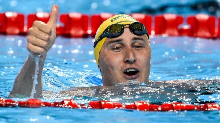 El poseedor del récord mundial australiano de estilo libre, Cam
