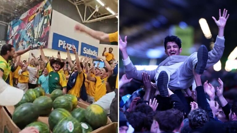 Fed Square explota cuando fanáticos australianos invaden Walmart en Dallas