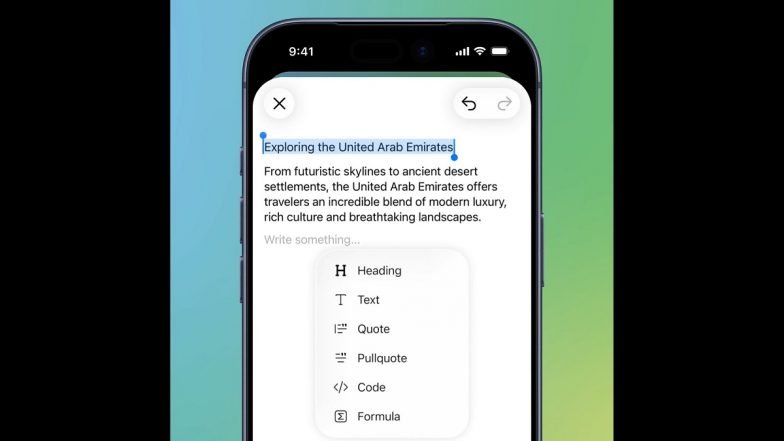 Fonctionnalité d'édition de texte enrichi de télégramme installée pour les