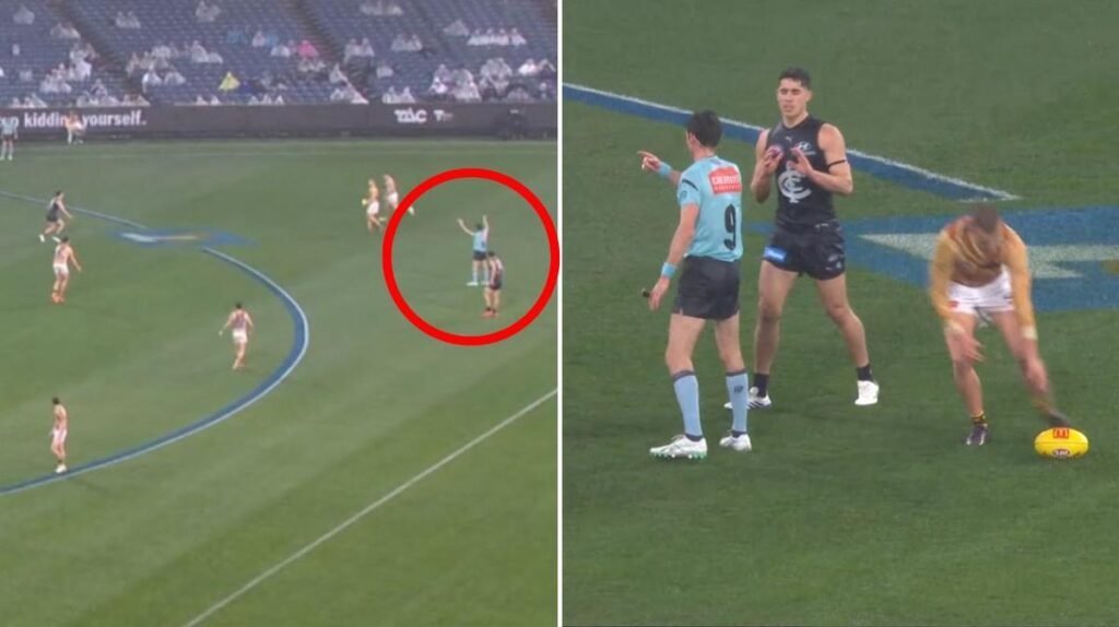 Gran AFL 'insultado' cuando el árbitro otorga a Hawthorn una