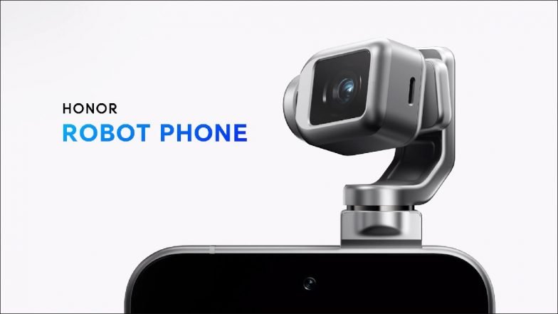 Honorez un téléphone robot avec une caméra robot pour le
