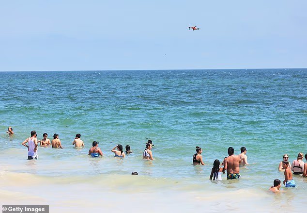 Horreur alors qu'un REQUIN attaque les baigneurs d'une station balnéaire