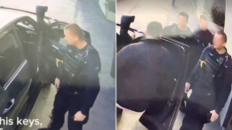 Imágenes virales de la policía quitando las llaves de una