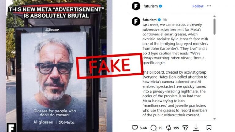 Jeffrey Epstein est-il apparu sur le panneau publicitaire Meta Smart