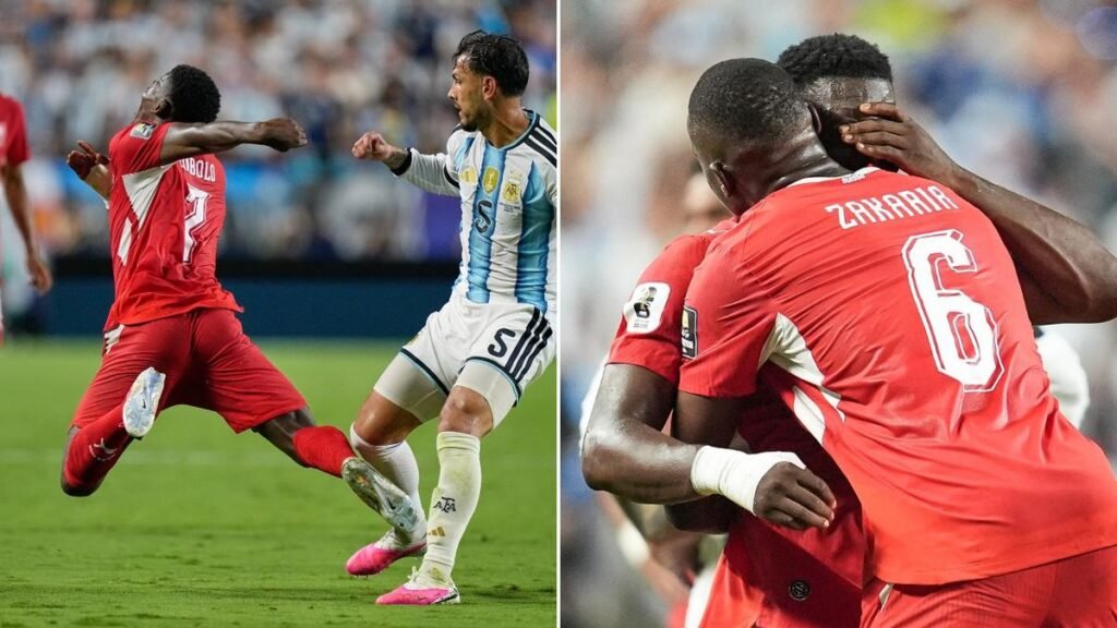 La suiza Brielle Embolo 'molesta' tras la tarjeta roja por