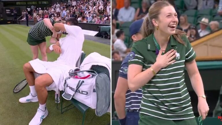 Novak Djokovic le hizo una broma descarada a una recogepelotas