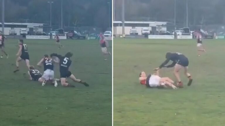 Owens y el jugador de la Murray Football League Zach