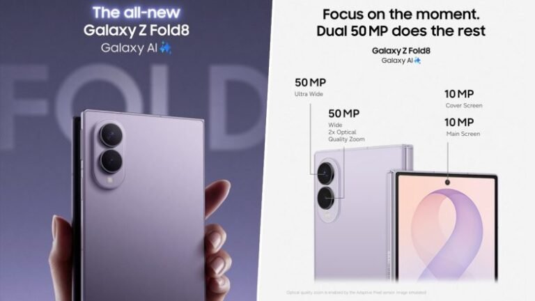 Prix ​​​​du Samsung Galaxy Z Fold 8 en Inde, spécifications