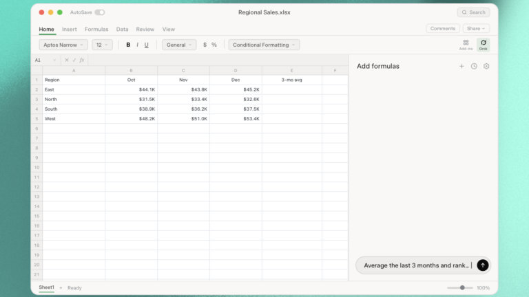 SpaceXAI ha desarrollado un complemento Microsoft Excel Grok, por alguna