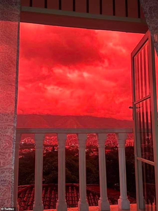 Un ciel rouge sang apparaît au Venezuela quelques jours après