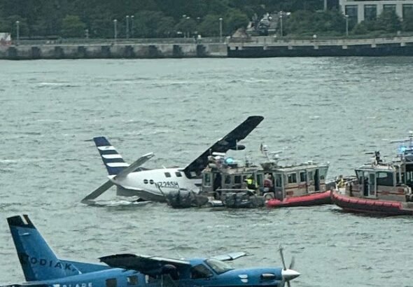 Un petit avion de six passagers en provenance des Hamptons